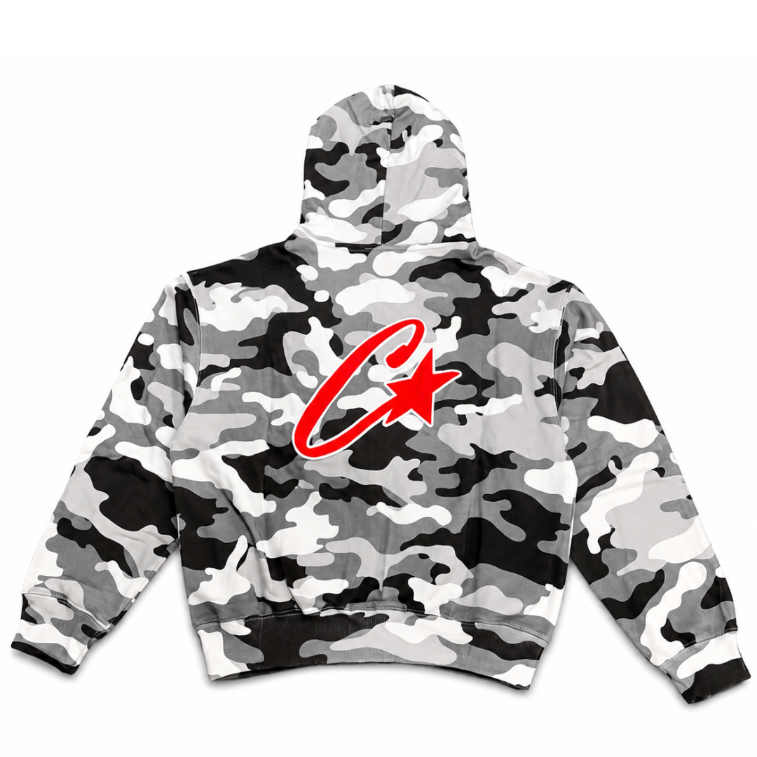 Cream Star Logo Zip Up Hoodie (Camo)