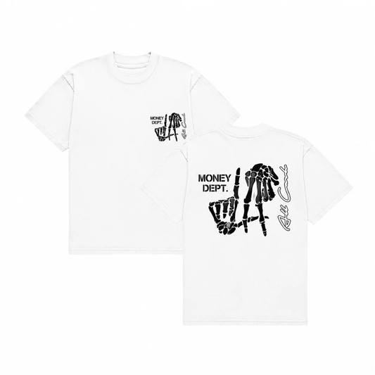 Money Dept x All Cash Skeleton Tee (White)