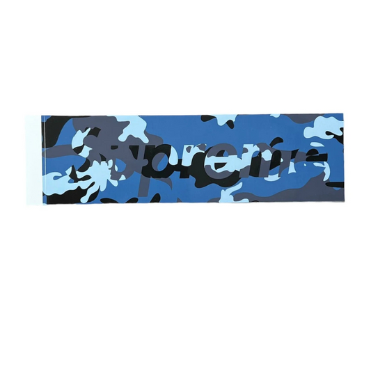 Supreme Camo Box Logo Sticker (Blue)