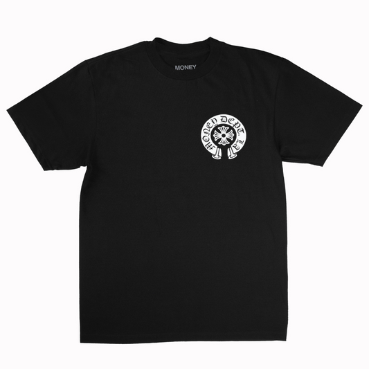 Money Dept Old English Tee (White Font/Black)