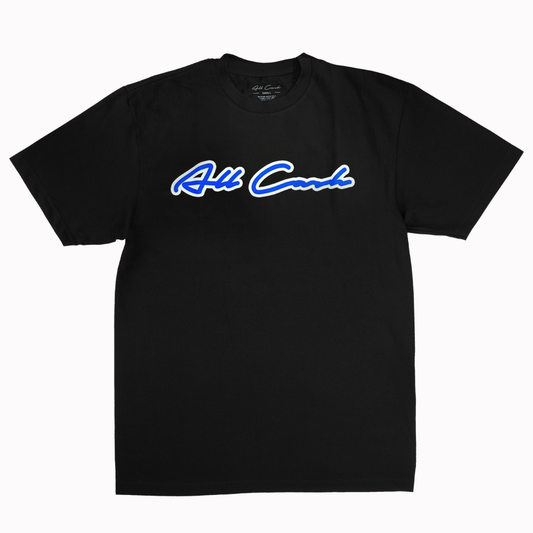 All Cash Font Tee (Black/Blue)