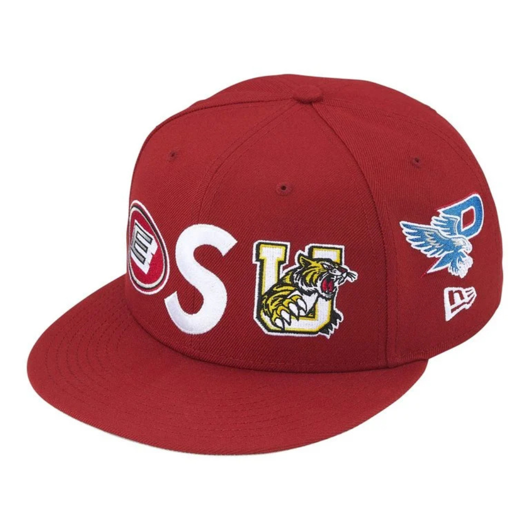 Supreme x New Era S Logo Mascot Fitted Hat (Burgundy)
