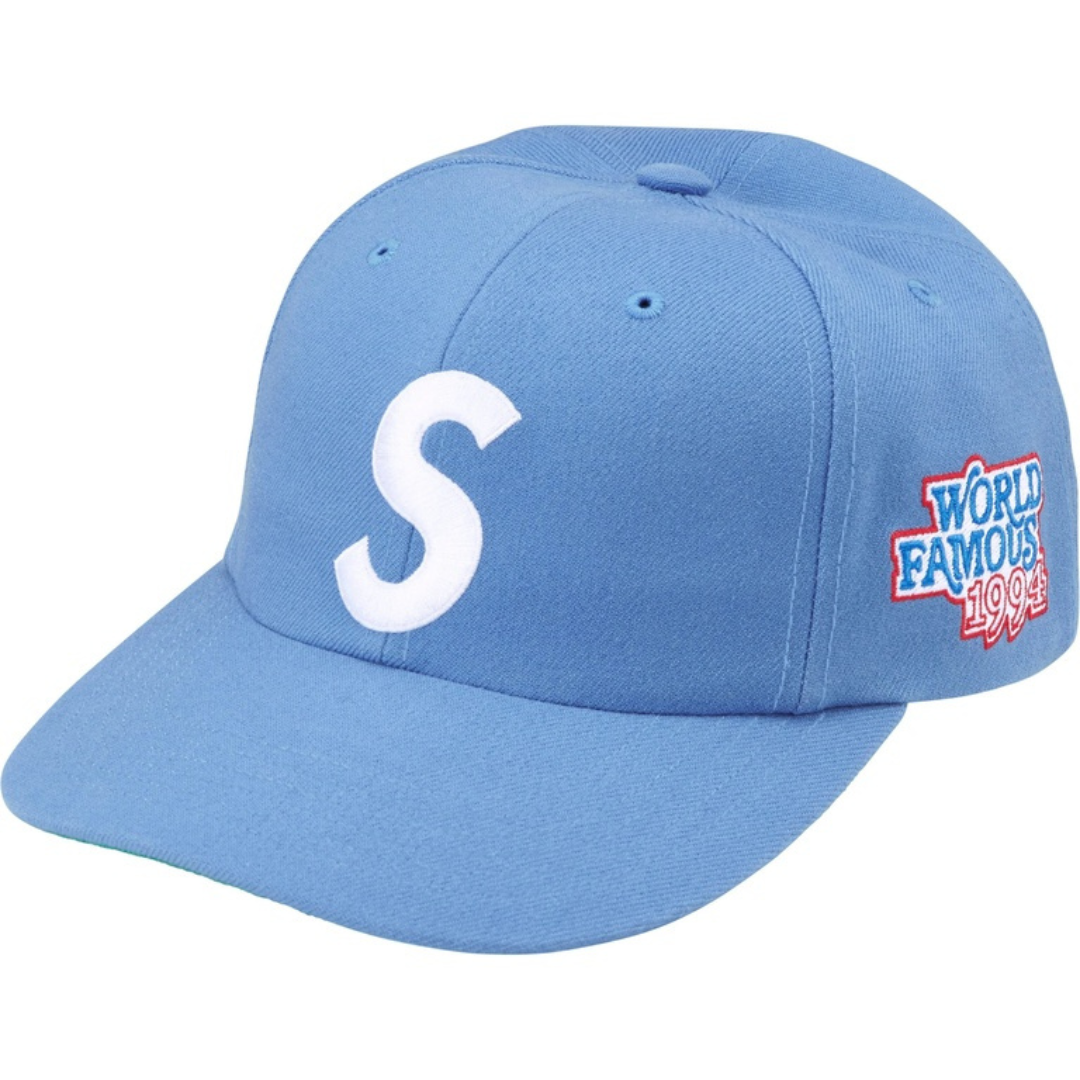 Supreme World Famous S Logo 6 Panel Hat (Blue)