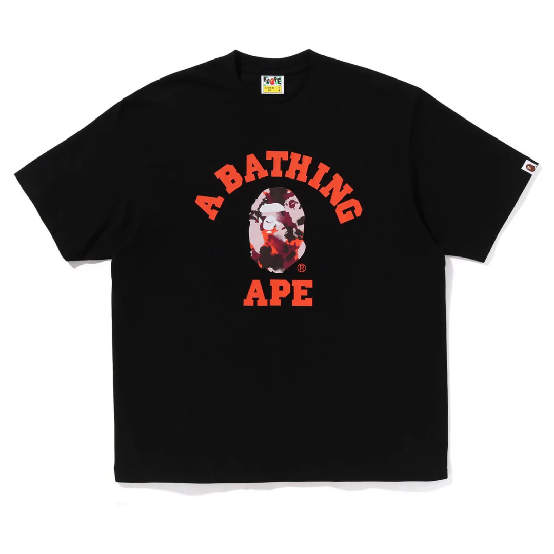 Bape Map Camo College Relaxed Fit Tee (Black)