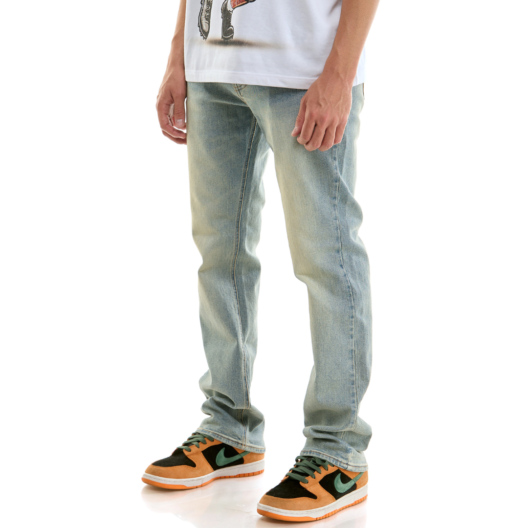 KDNK Slim Straight Denim Jeans (Blue)(103)