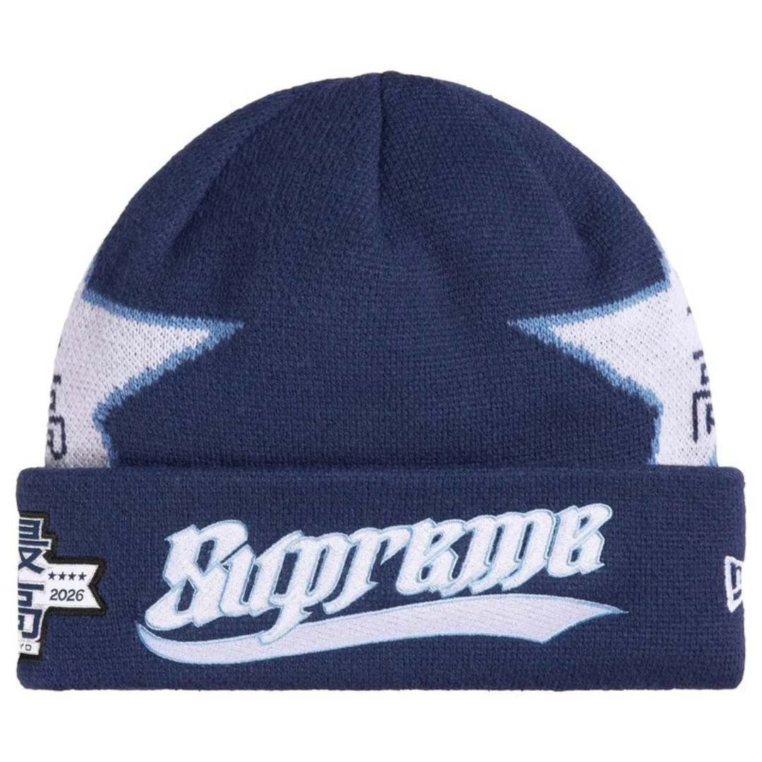 Supreme New Era Stars Beanie (Navy)