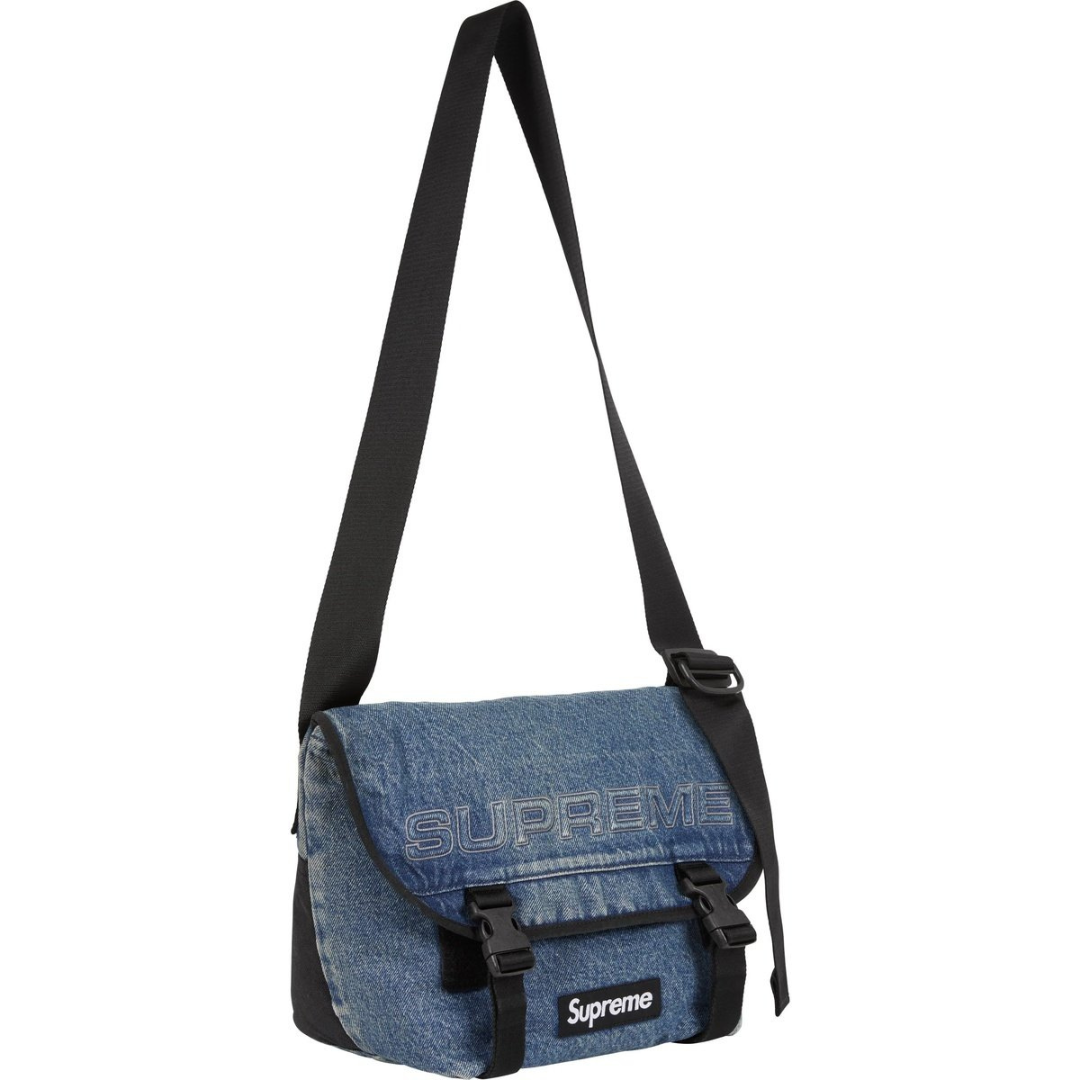Supreme Denim Messenger Bag (Washed Indigo)