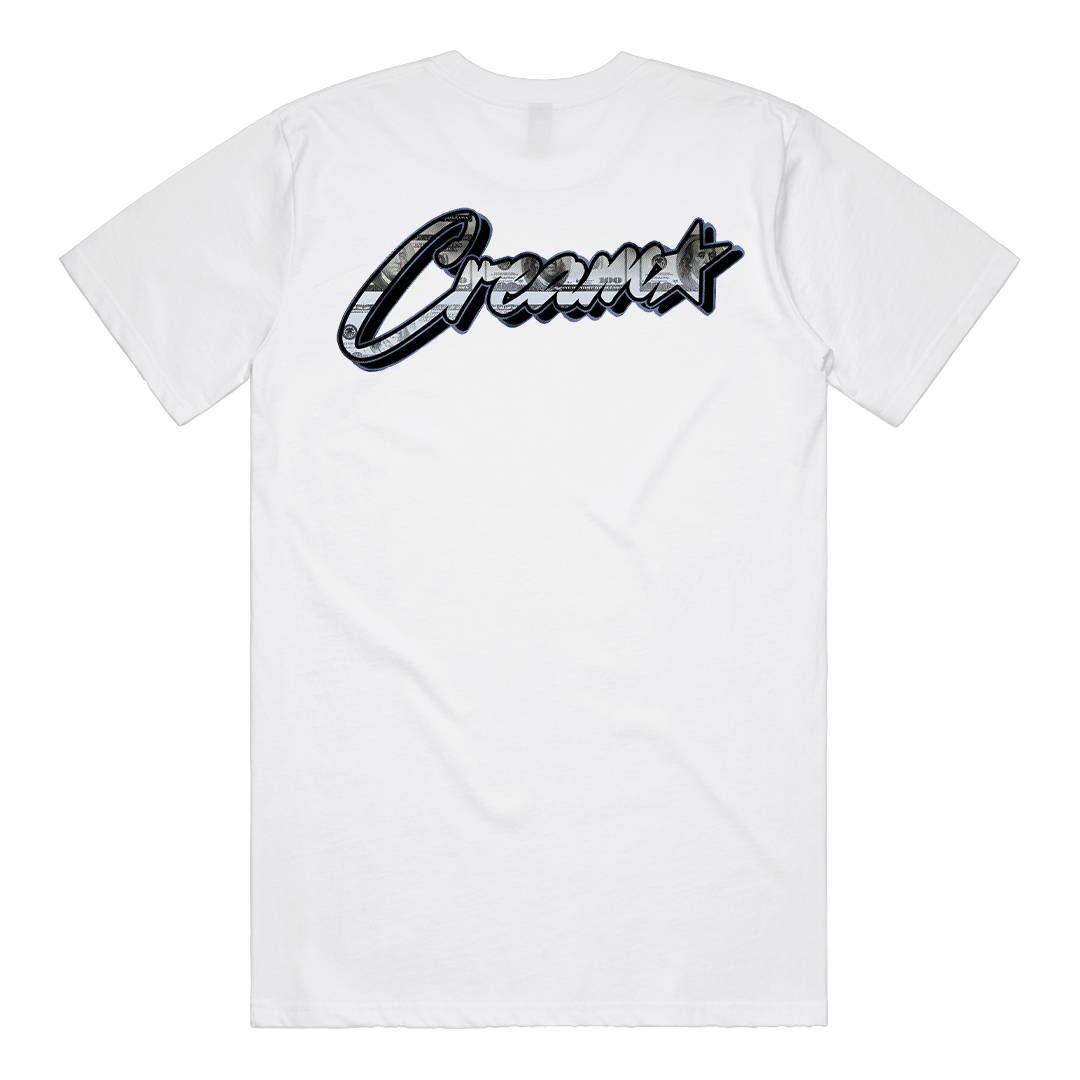 Cream Money Print Tee (White)