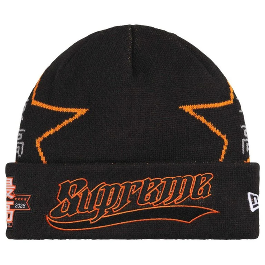 Supreme New Era Stars Beanie (Black)