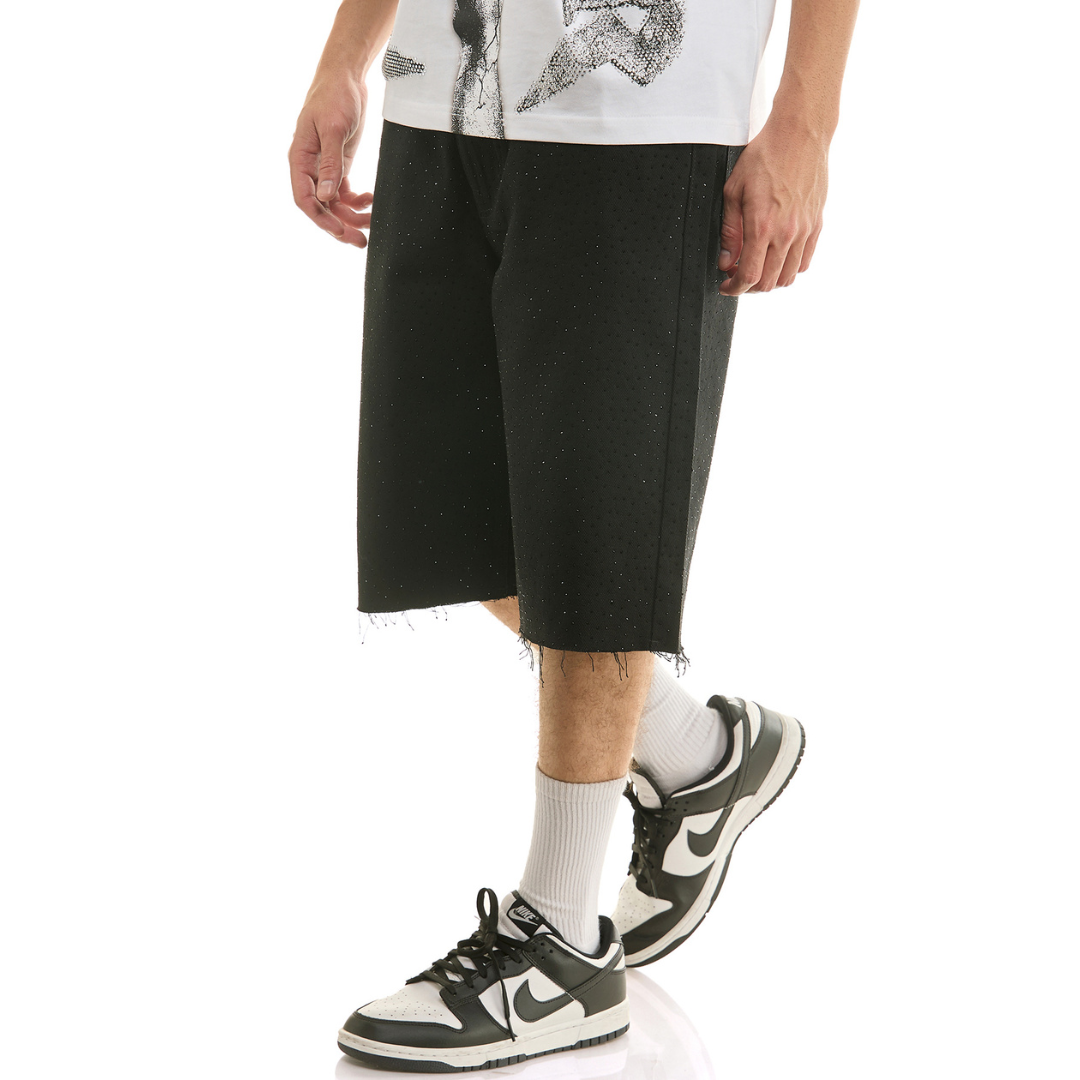 KDNK Rhinestone Shorts (Black)
