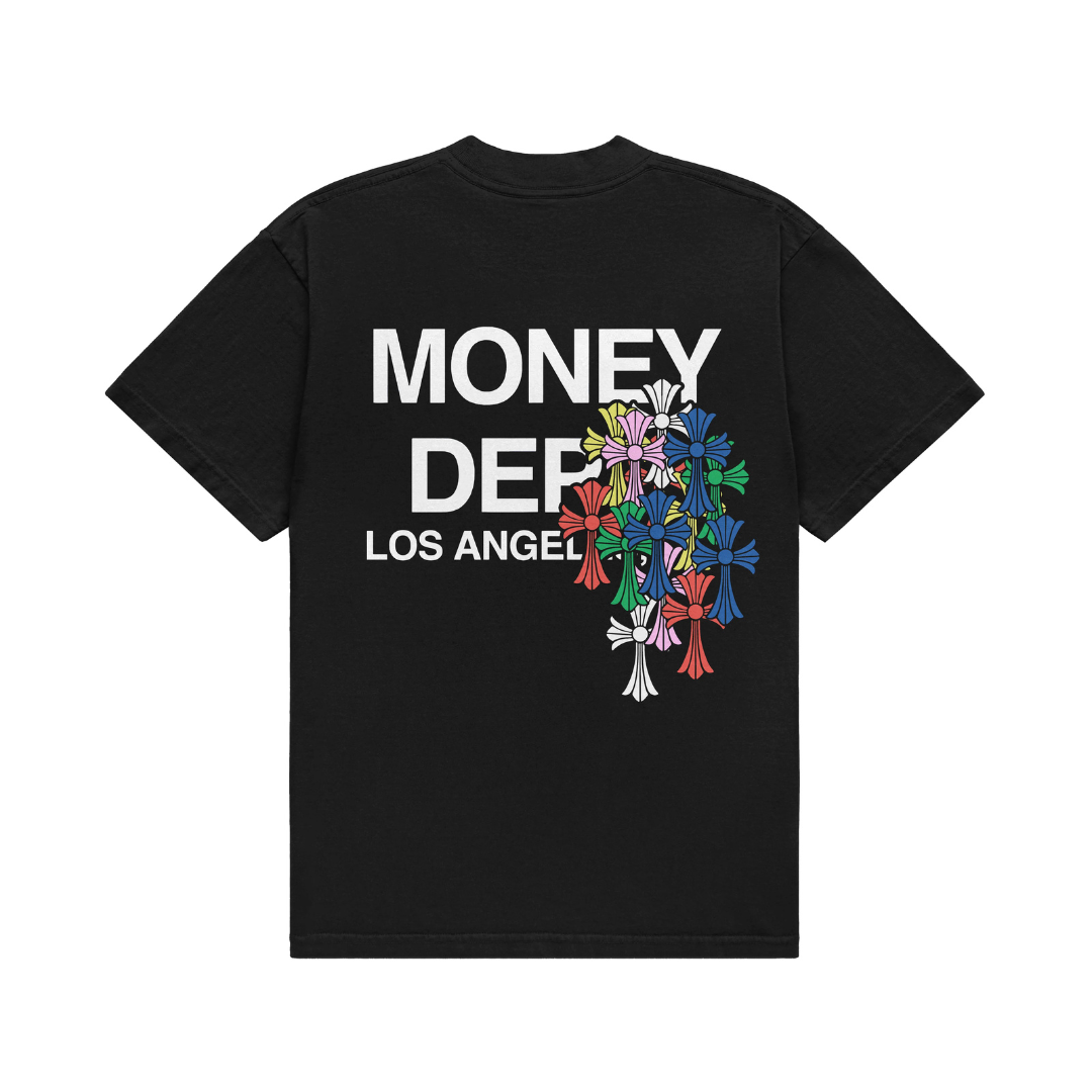 Money Dept Colorful Crosses Tee (Black)