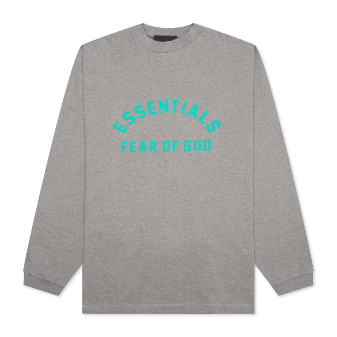 Fear of God Essentials Heavy Jersey L/S Tee (Dark Heather Oatmeal)