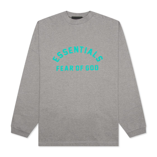 Fear of God Essentials Heavy Jersey L/S Tee (Dark Heather Oatmeal)