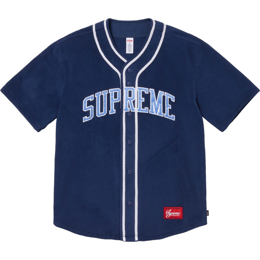 Supreme Polartec Baseball Jersey (Navy)