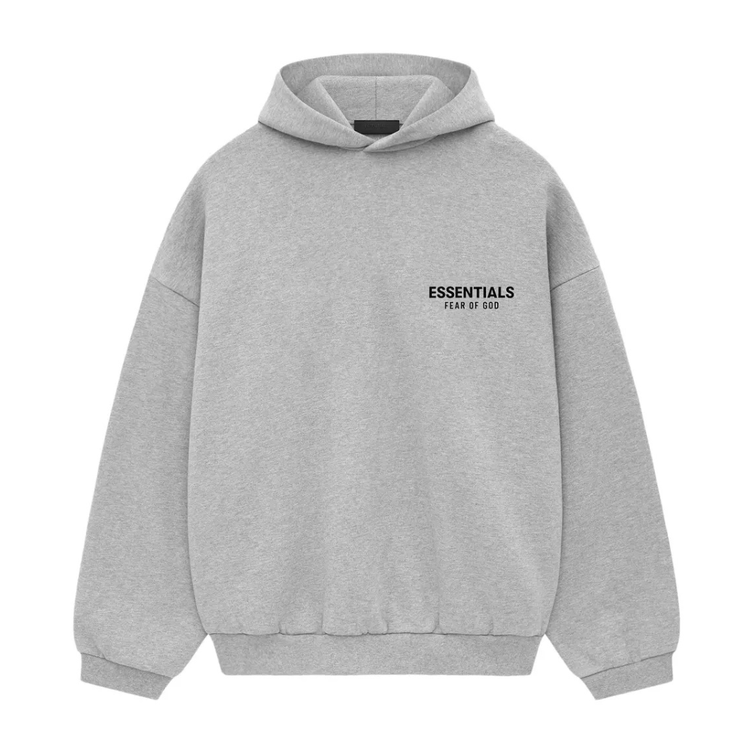Fear Of God Essentials Fleece Hoodie (Light Heather Grey)