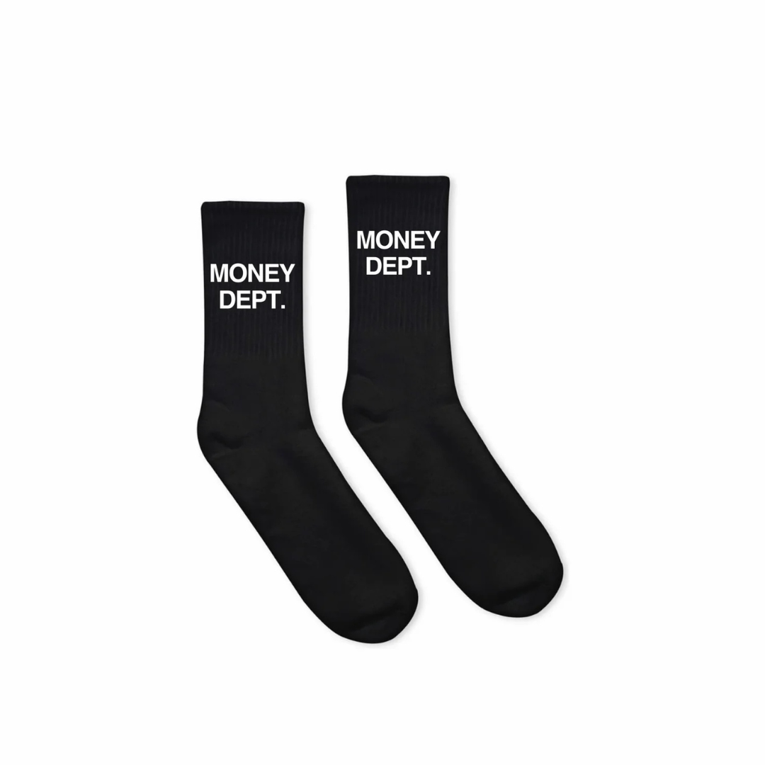 Money Dept Classic Logo Socks (Black)