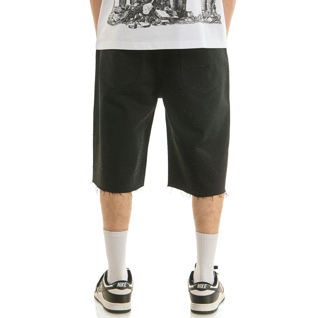 KDNK Rhinestone Shorts (Black)