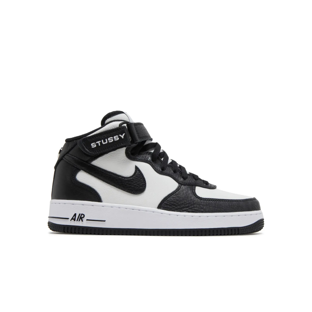 Nike Air Force 1 Mid Stussy Light Bone Black