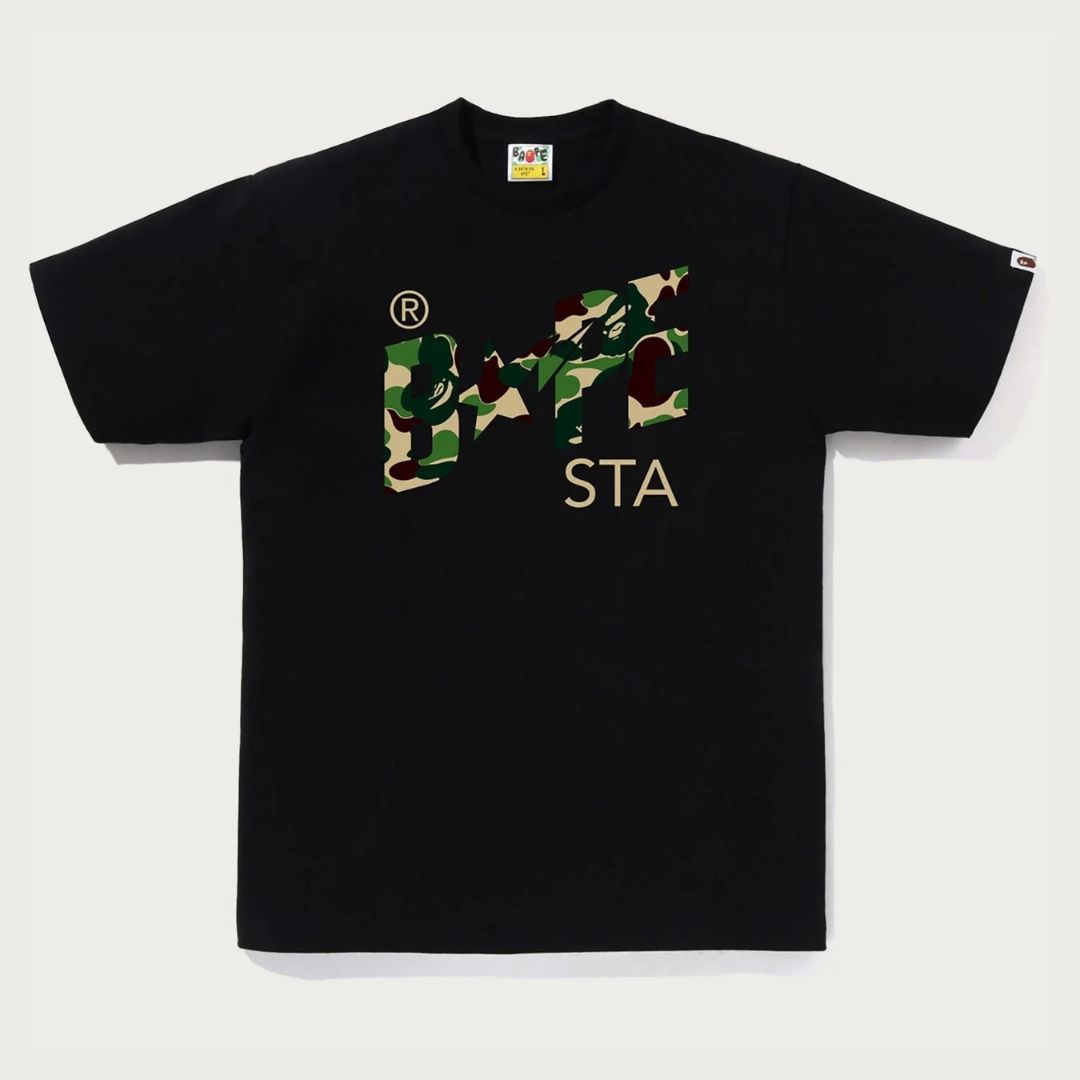 Bape ABC Camo Bape Sta Tee (Black/Green)