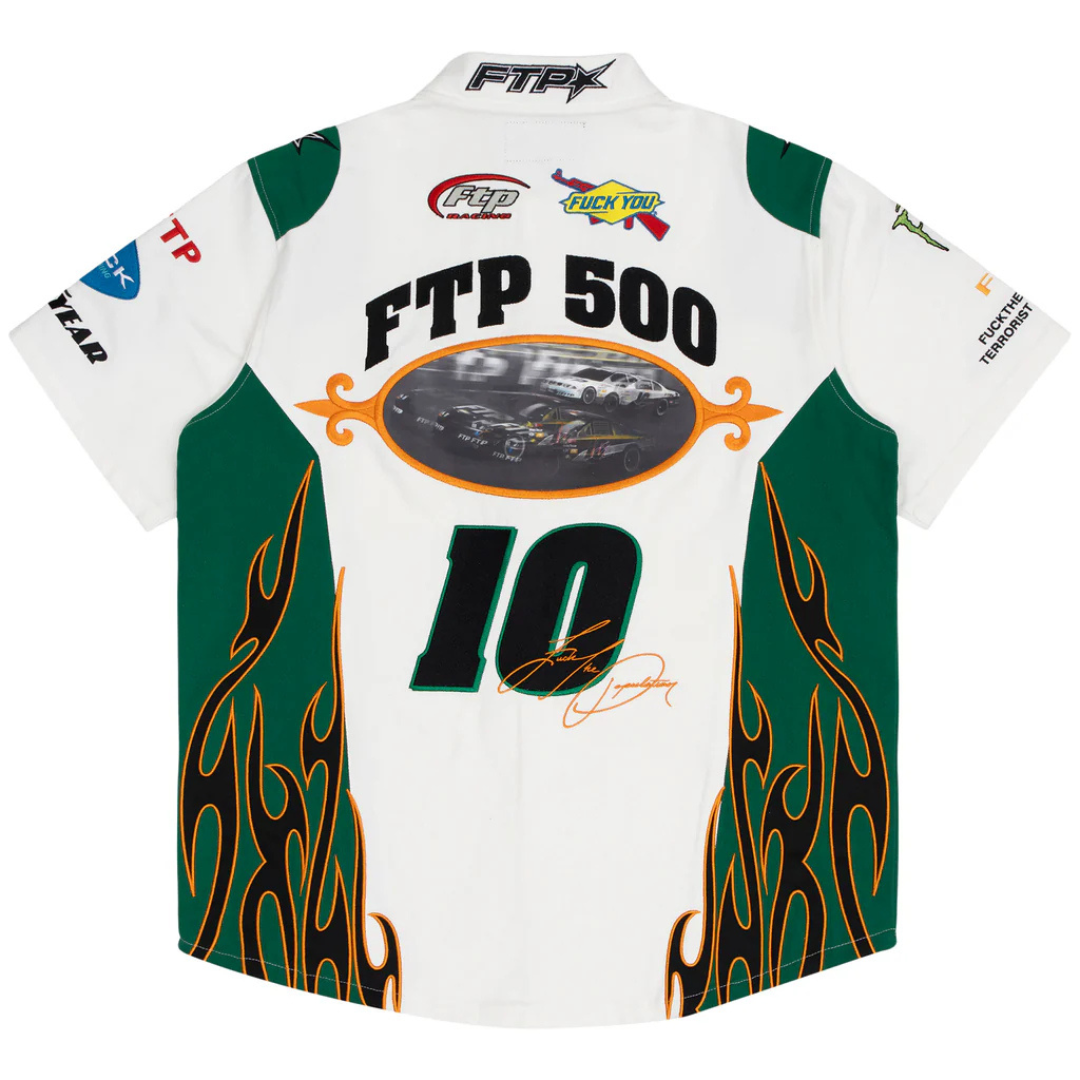 FTP Raceway Button Up Shirt (White)