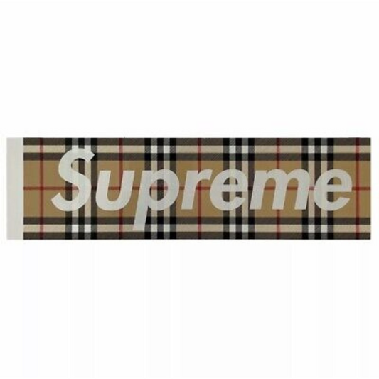 Supreme Burberry Sticker (Brown)