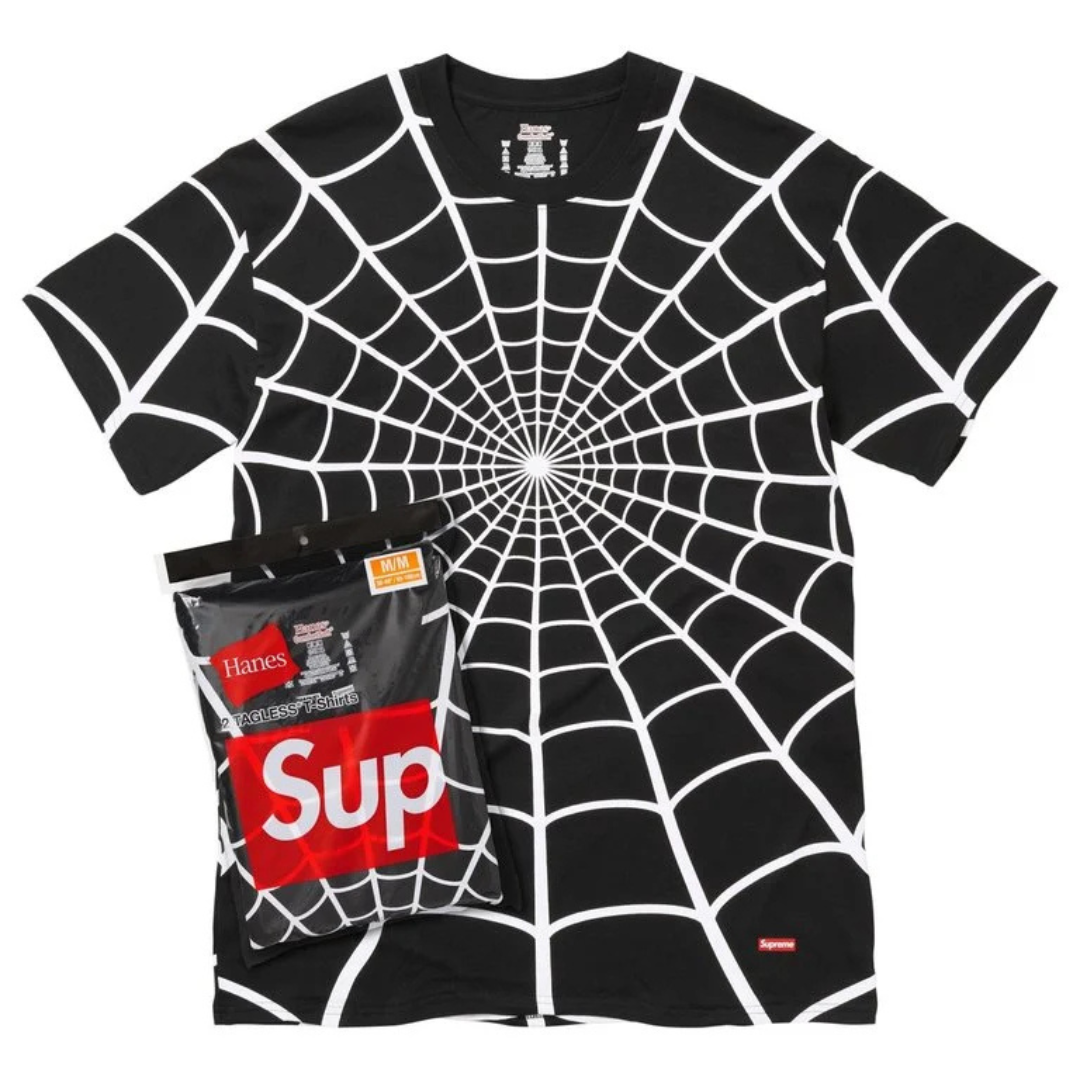 Supreme Hanes Spider-Man Tagless Tees (2 Pack)(Black)