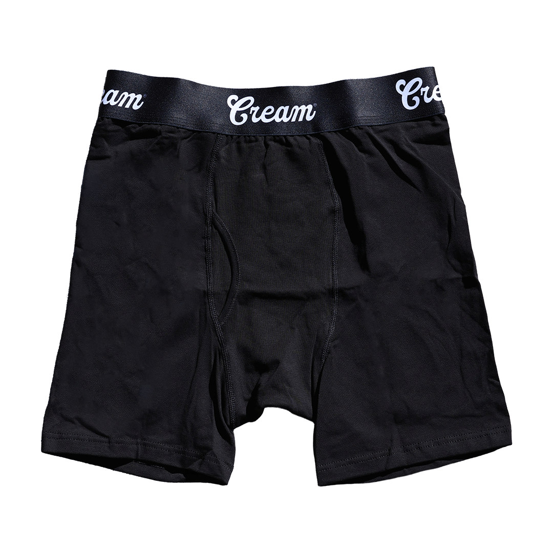 Cream Boxer Briefs (3 Pack)(Black)