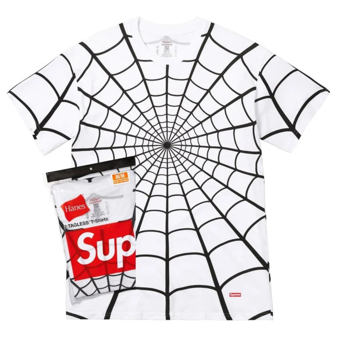 Supreme Hanes Spider-Man Tagless Tees (2 Pack)(White)