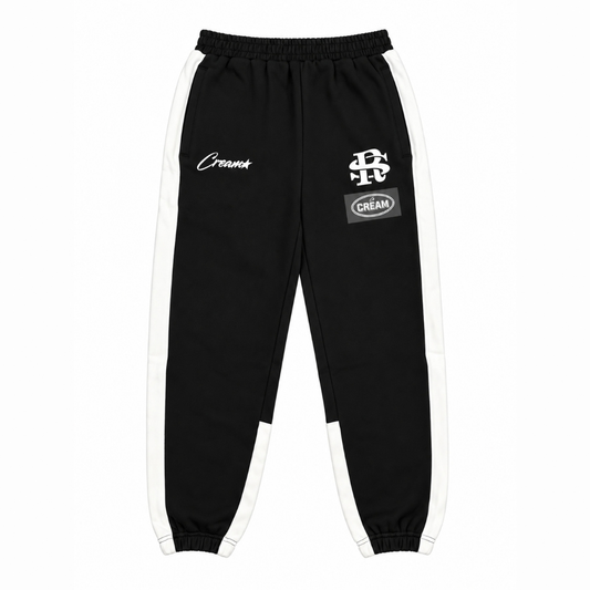 Cream Ricardo Sandoval Sweatpants (Black/White)