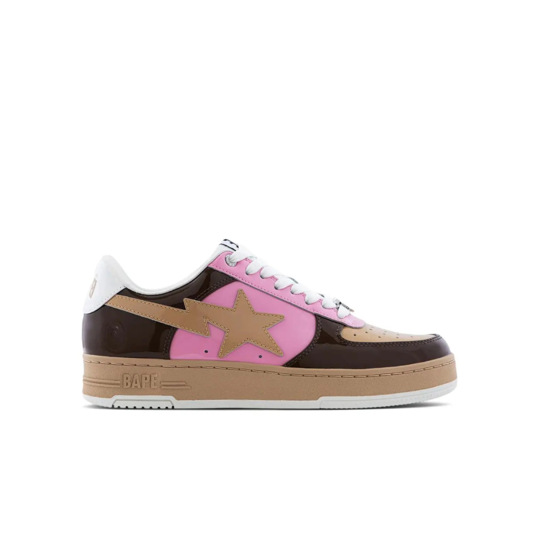 A Bathing Ape Bape Sta Low #6 (Brown/Pink)(Patent Leather)