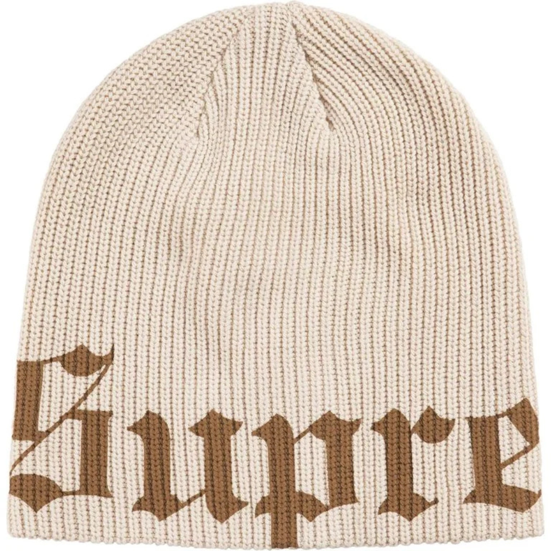 Supreme Old English Printed Beanie (SS26)(Brown)