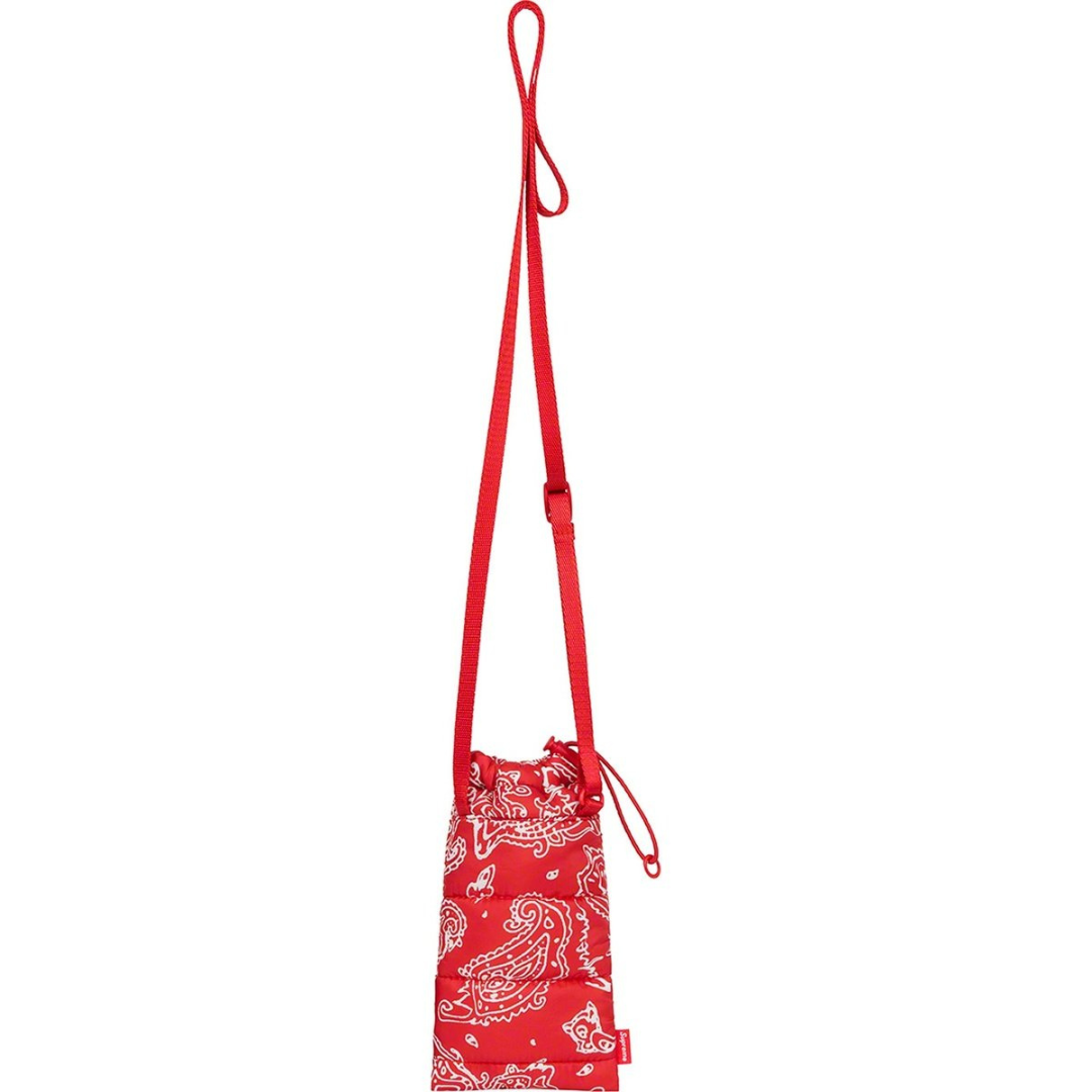 Supreme Puffer Neck Pouch (Red Paisley)