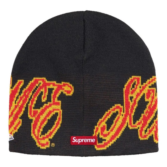 Supreme New Era Cursive Beanie (Navy)