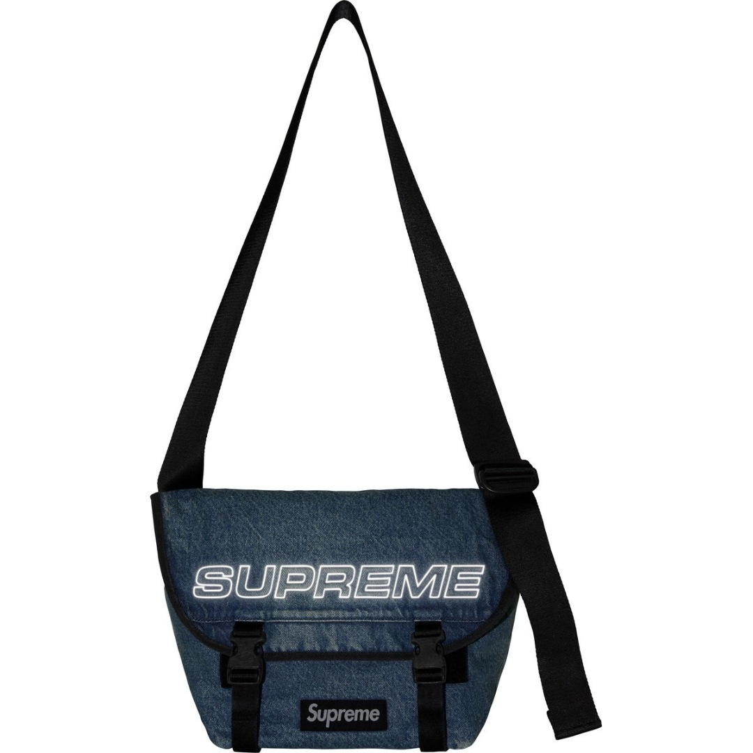 Supreme Denim Messenger Bag (Washed Indigo)
