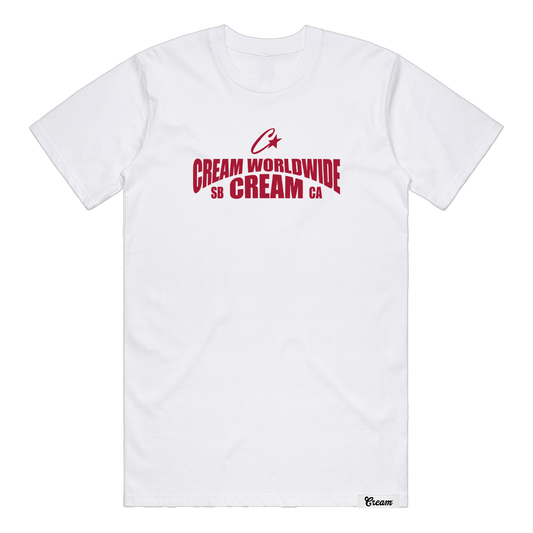Cream Paper Over Hype Tee (White)