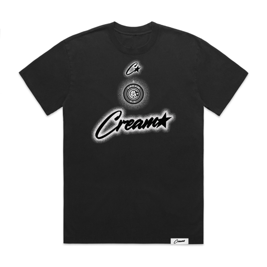 Cream F.C Rhinestone Tee (Faded Black)