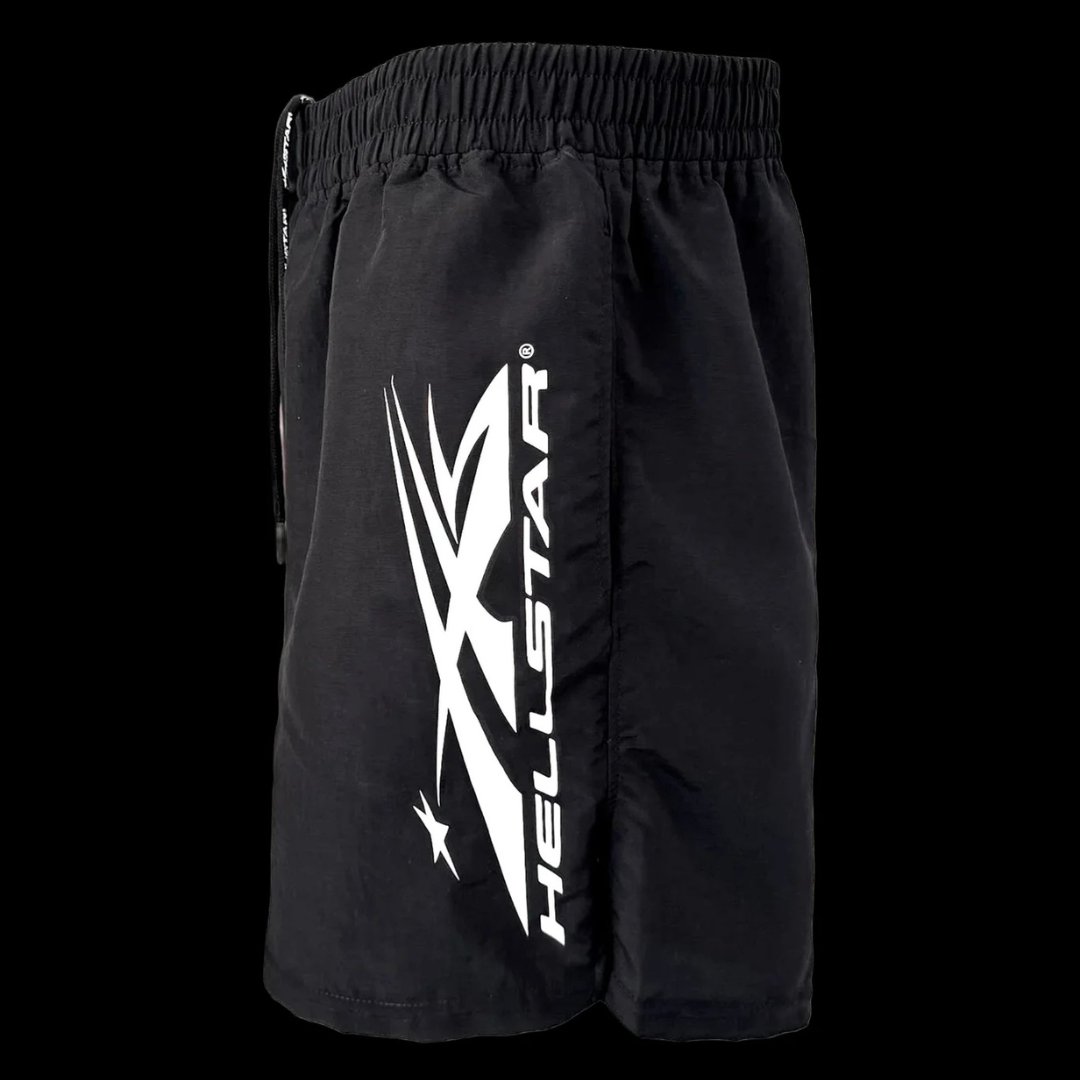 Hellstar Tri Logo Athletic Shorts (Black)