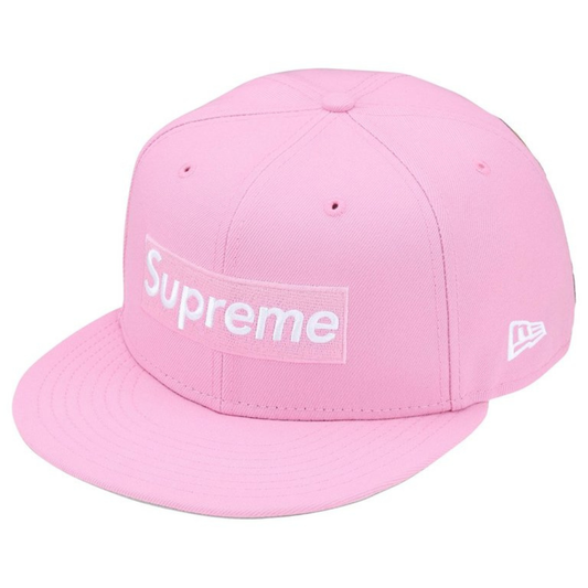 Supreme New Era Rings Box Logo Fitted Hat (Pink)