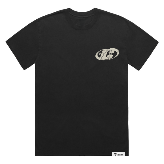 Cream Cash Rules Tee (Faded Black)