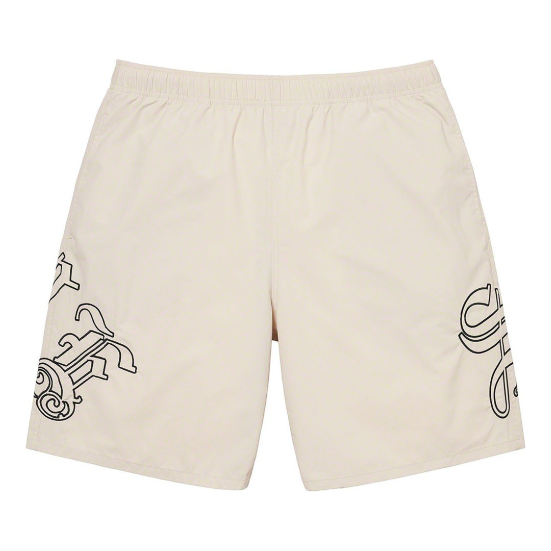 Supreme Old English Nylon Shorts (Stone)