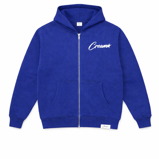 Cream Classic Logo Zip Up Hoodie (Navy)