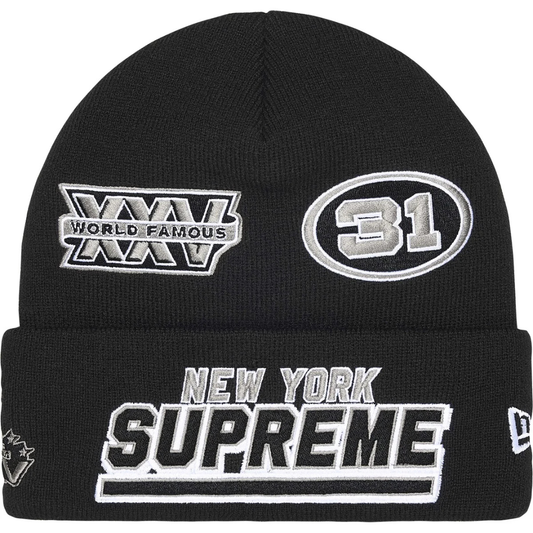 Supreme New Era Football Beanie (Black)
