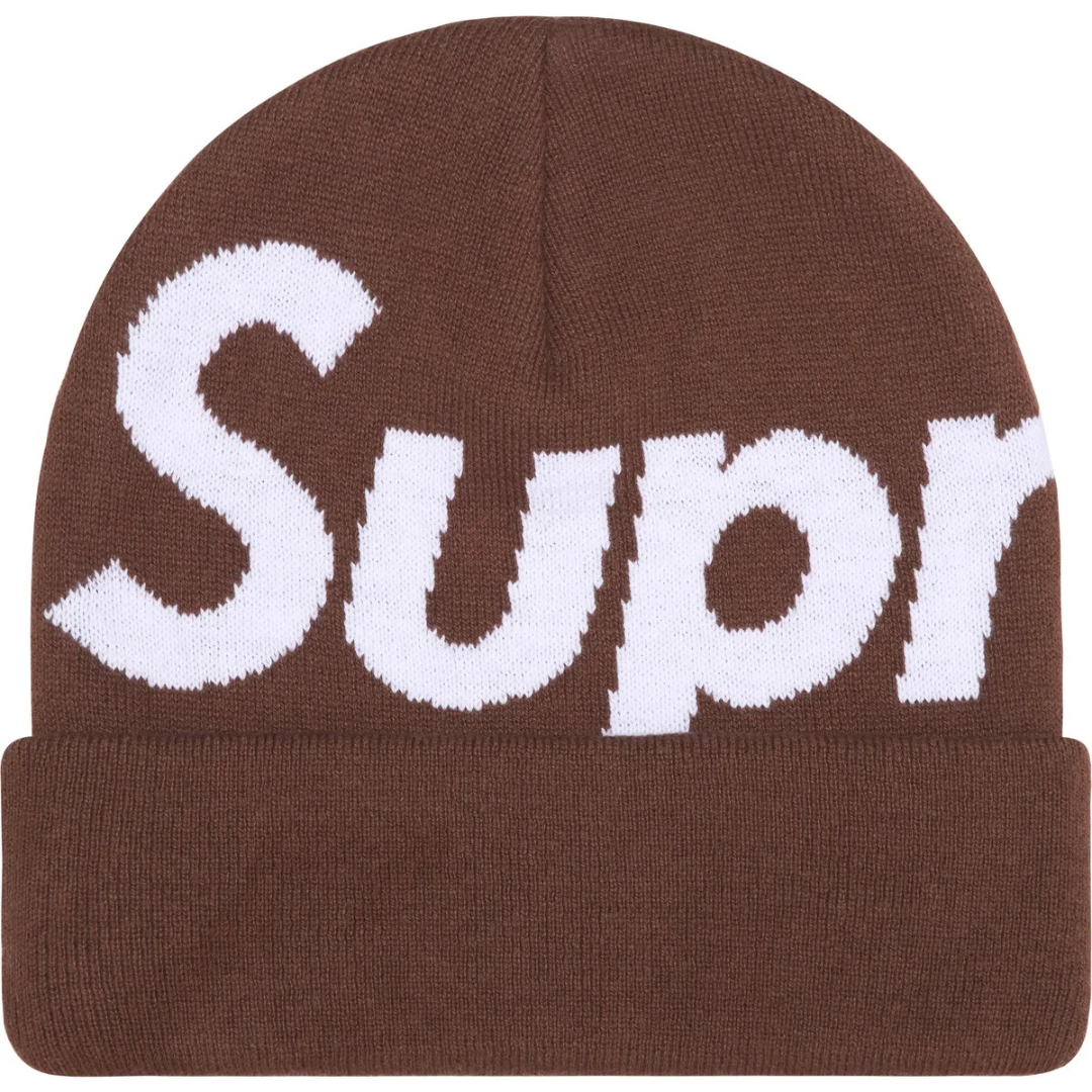 Supreme Big Logo Beanie (Brown)(FW25)
