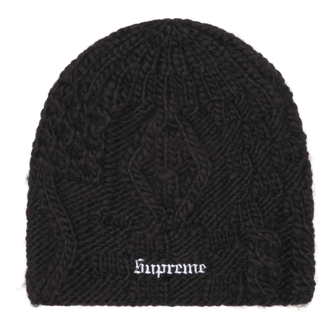 Supreme Block Knit Beanie (Black)