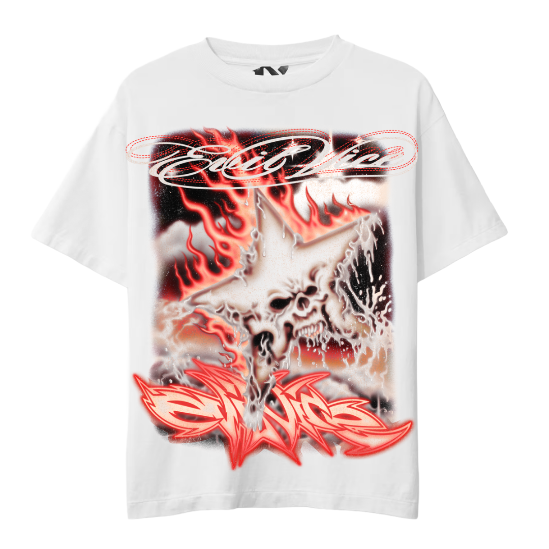 Evil Vice Evil Star Tee (White)