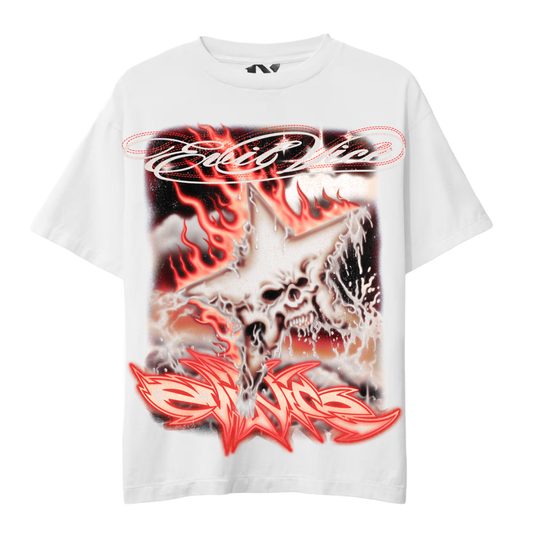 Evil Vice Evil Star Tee (White)