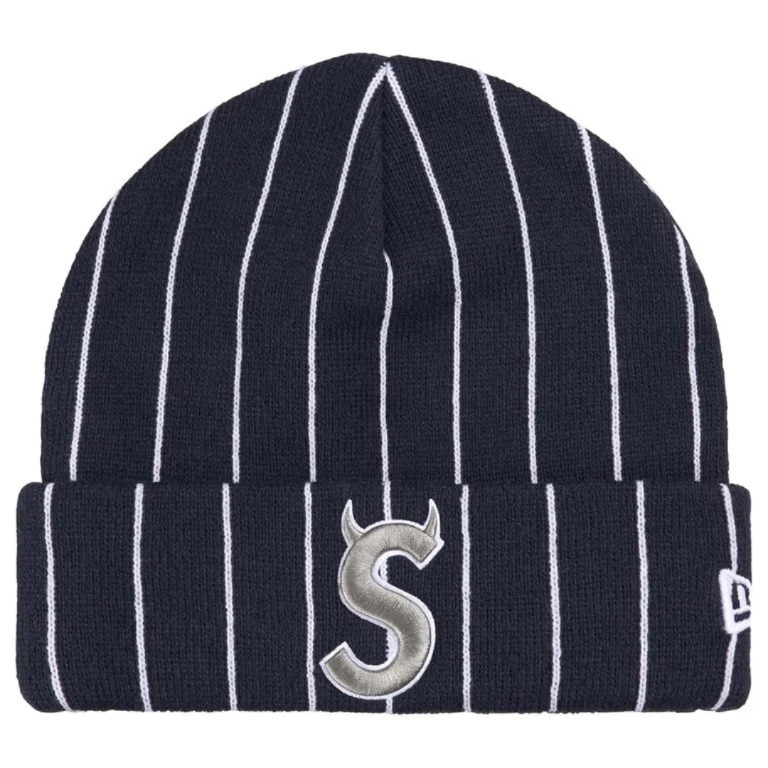Supreme New Era Devil S Logo Beanie (Stripe)