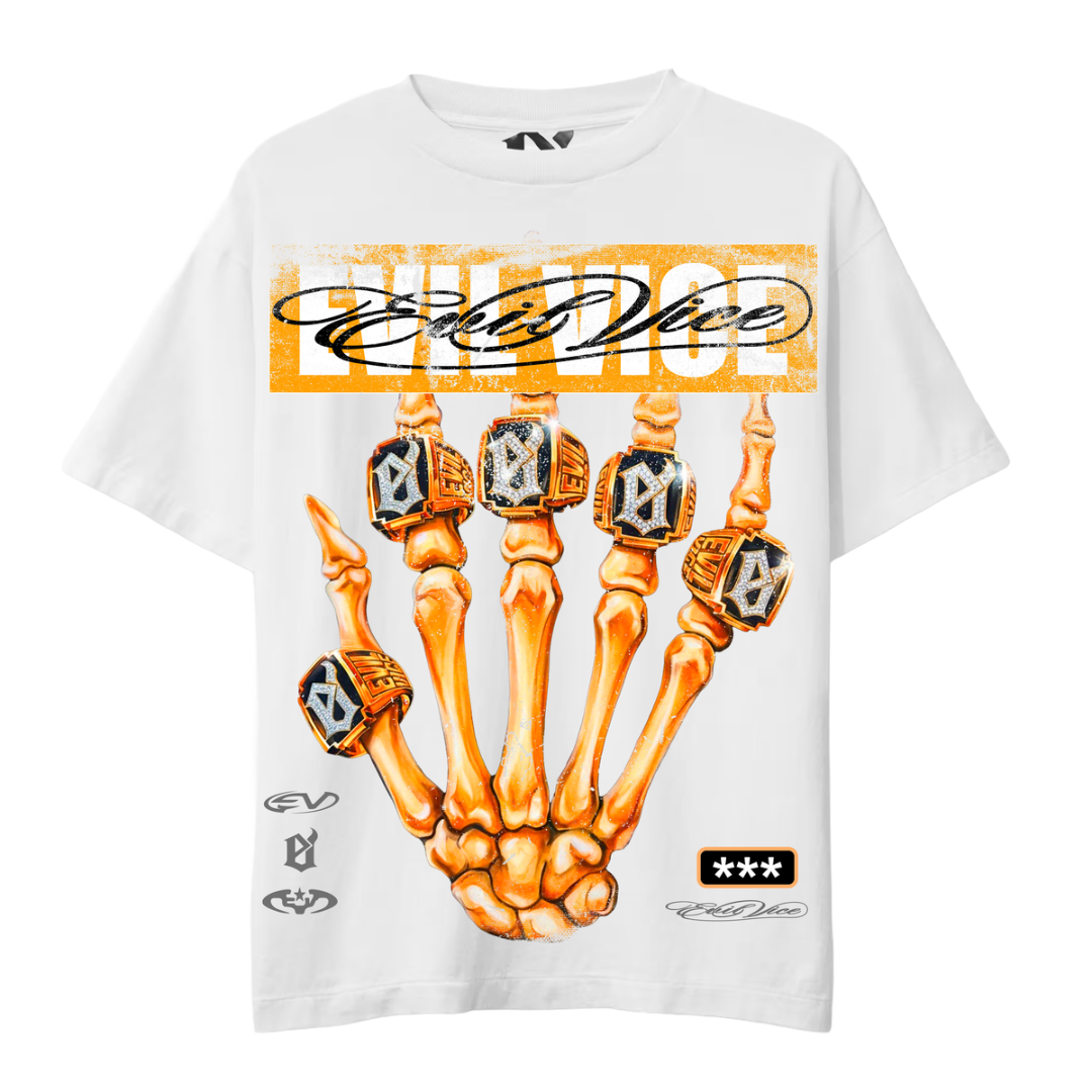 Evil Vice Rings Tee (White)