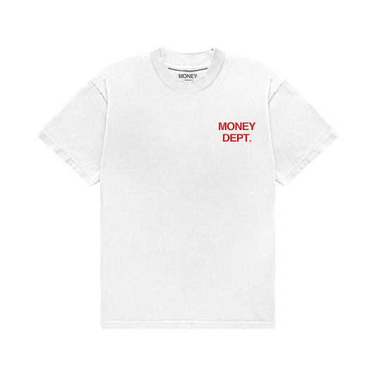 Money Dept Puff Print Tee (White/Red)