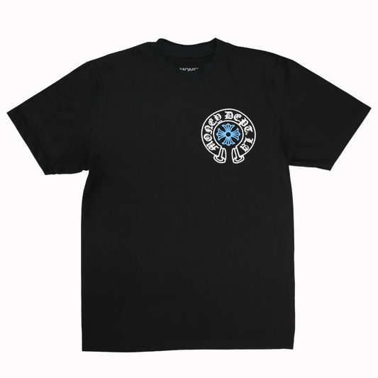 Money Dept Old English Tee (Black/Royal Blue)